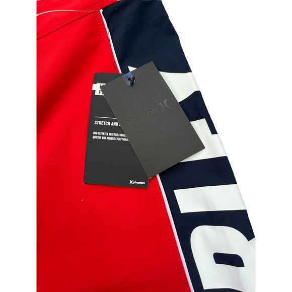 Hurley Men's Swimwear sz 32 Phantom 18" Board-shorts Red‎ Back NWT - Picture 3 of 5